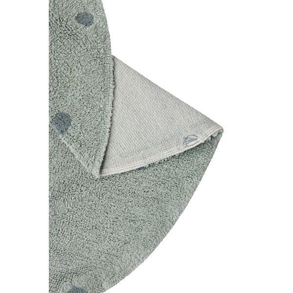 Covor pentru copii verde deschis lavabil/țesut manual din bumbac ø140 cm Round Dot Blue Sage – Lorena Canals-image-4
