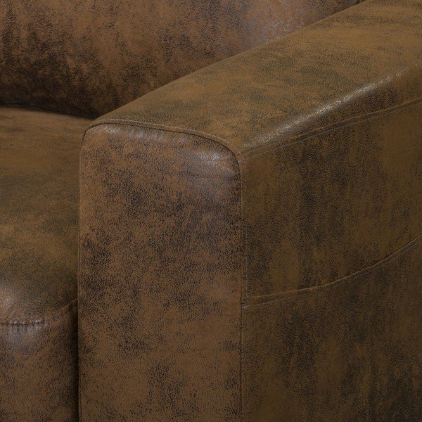 Fotoliu maro cu tapițerie din imitație de piele Lofty Lilly – Miuform-image-1