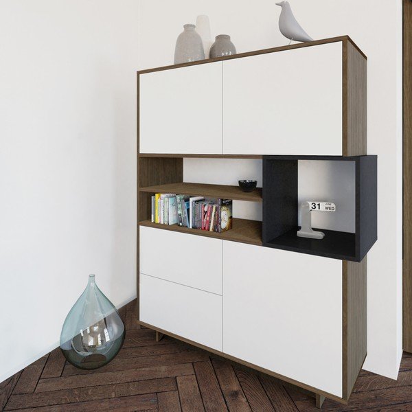 Comodă Symbiosis Kube, alb-image-1