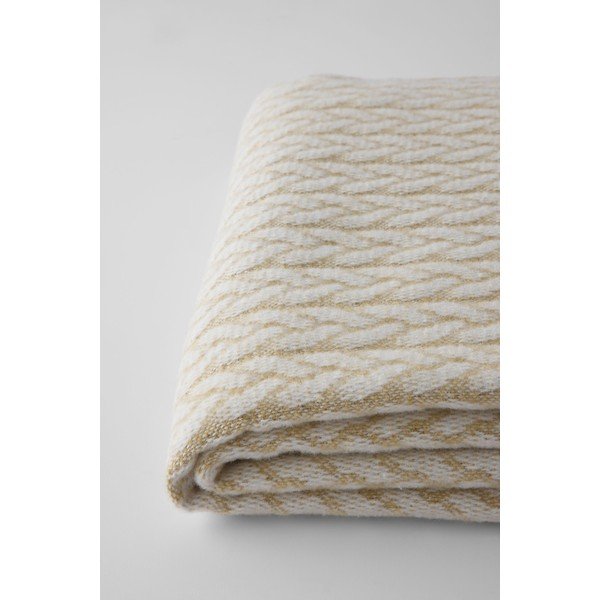 Pătură maro deschis din amestec de bumbac 140x180 cm Olympus – Euromant-image-3