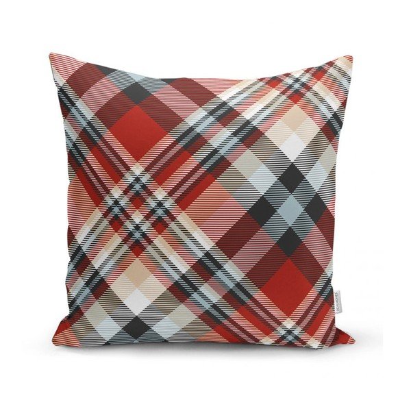 Față de pernă decorativă Minimalist Cushion Covers Flannel, 35 x 55 cm, roșu