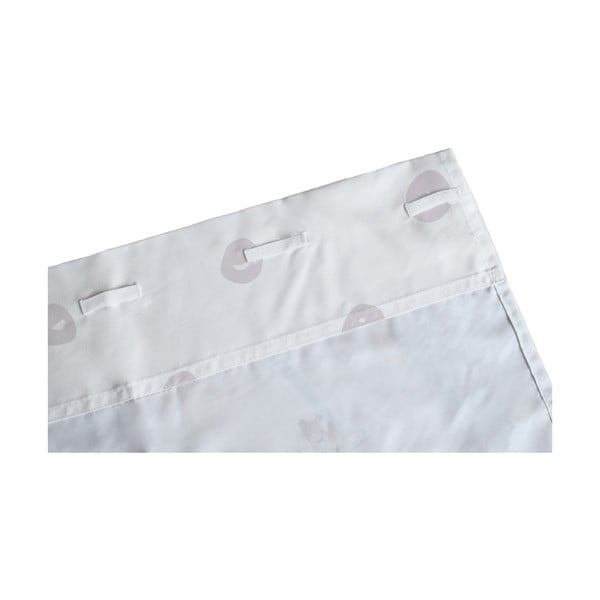 Draperie pentru copii albă-roz din bumbac satinat 110x250 cm Pink Girl – Butter Kings-image-2