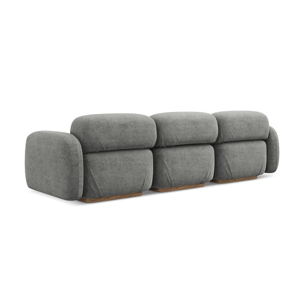 Canapea modulară gri cu tapițerie din țesătură bouclé 270 cm Ailani – Makamii-image-4