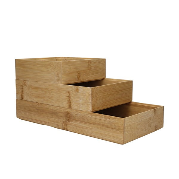 Organizatoare de sertare din bambus în set de 3 Copco - Kitchen Craft-image-3