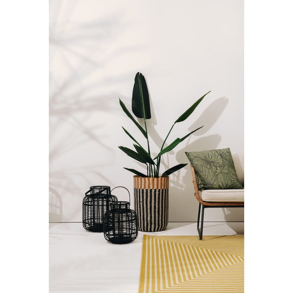 Set 2 felinare din bambus Hübsch Bamboo, negru-image-1