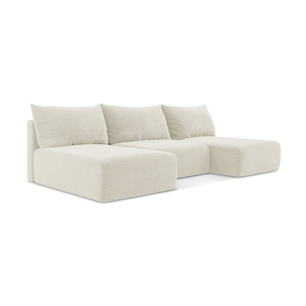 Colțar crem extensibil/cu spațiu de depozitare Kalena – Makamii-image-1