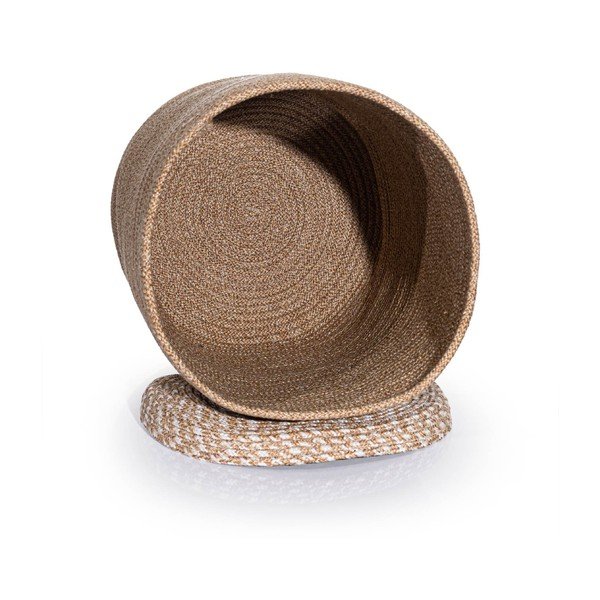 Cutie de depozitare bej din material textil cu capac 36x45x50 cm – Mioli Decor-image-2