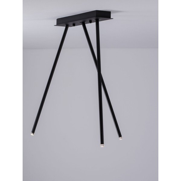 Plafonieră negru-mat LED cu structură flexibilă din aluminiu 10x45 cm Stilvi – Nova Luce-image-2
