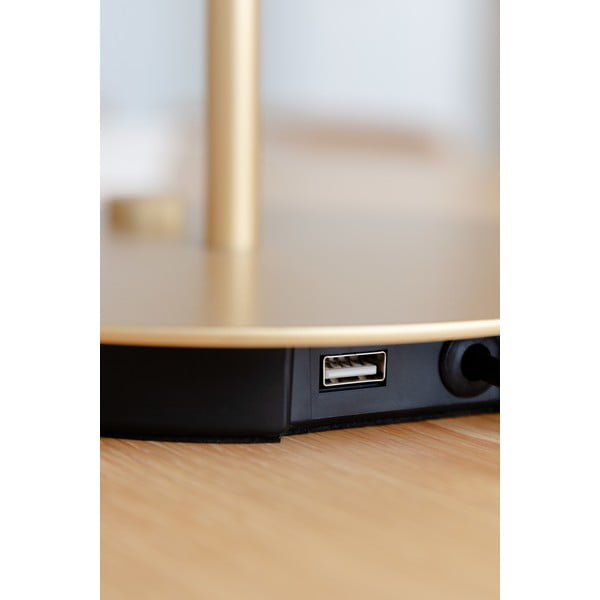 Veioză gri deschis LED cu intensitate reglabilă cu abajur din metal (înălțime 41,5 cm) Asteria Table – UMAGE-image-3