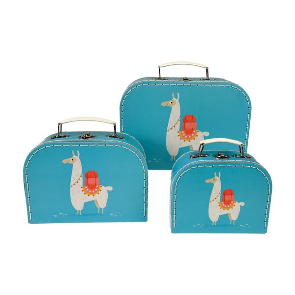 Set 3 valize pentru copii Rex London Dolly Llama