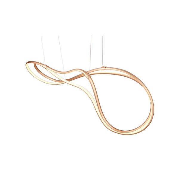 Lustră aurie LED cu abajur din metal Nala – Trio Select-image-2