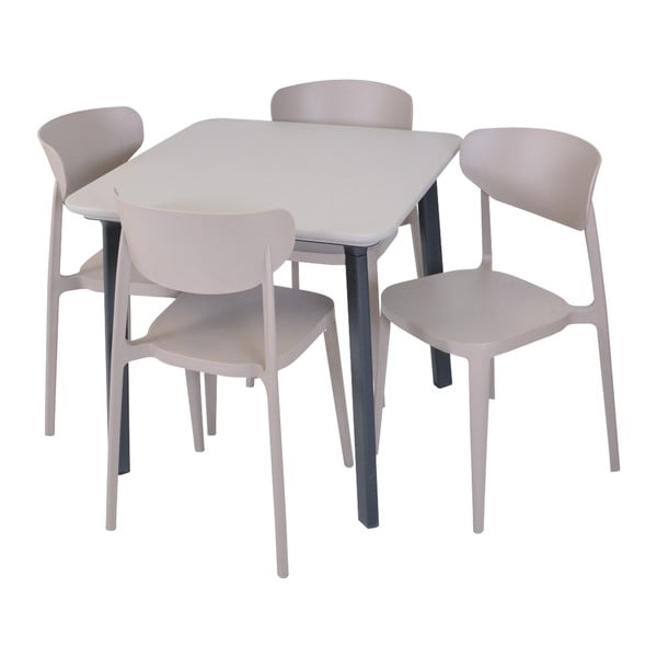 Scaun de grădină maro deschis din plastic Mare – Rojaplast-image-4