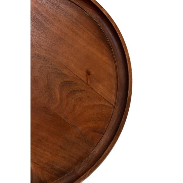Măsuță de cafea maro închis rotundă din lemn de mango 80x80 cm Giselle – MOME-image-1