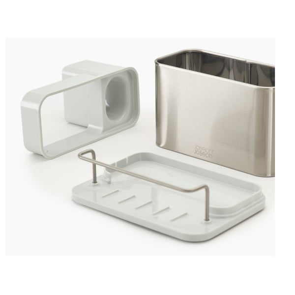 Suport pentru accesorii de spălat argintiu din metal Surface – Joseph Joseph-image-4