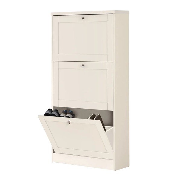 Pantofar bej cu deschidere înclinată cu aspect mat 70x130x19 cm Heide – Støraa-image-4
