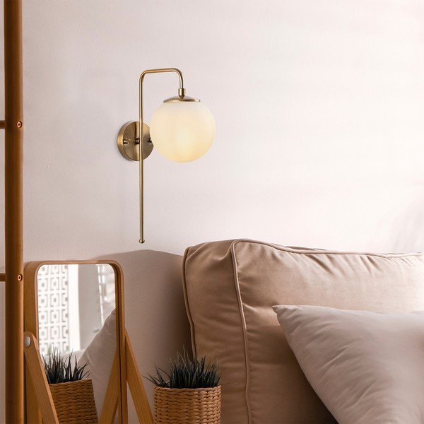 Aplică de perete albă/alămie Viran – Opviq lights-image-1