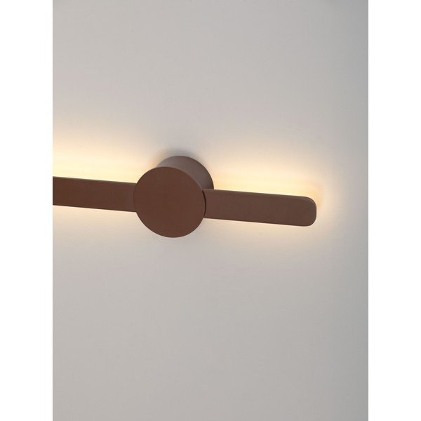 Aplică de perete maro LED din aluminiu Norei – Nova Luce-image-2