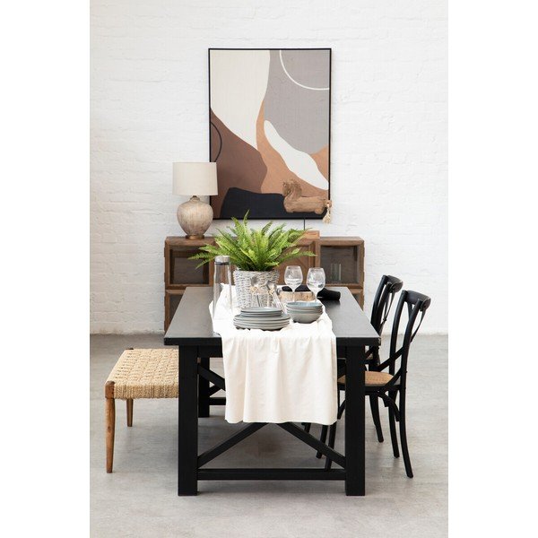 Scaun de dining negru din lemn de stejar Lyon – Premier Housewares-image-3