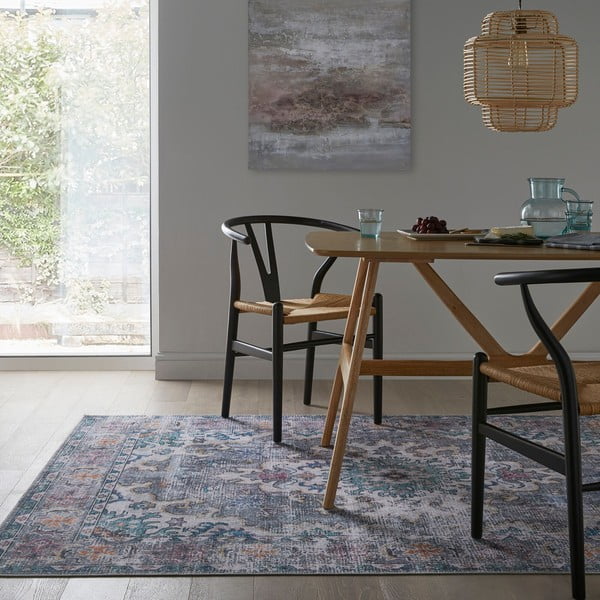 Covor albastru/gri lavabil 230x160 cm Millie - Flair Rugs-image-1