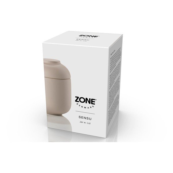 Organizator de baie bej, pentru dischete demachiante, din gresie ceramică Sensu – Zone-image-4