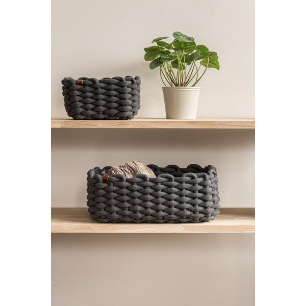 Coș de depozitare din material textil 20x15x11 cm Peach Skin S – Bigso-image-3