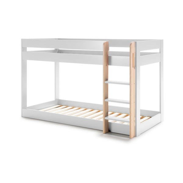 Pat pentru copii  alb supraetajat 90x190 cm Angel – Marckeric-image-3