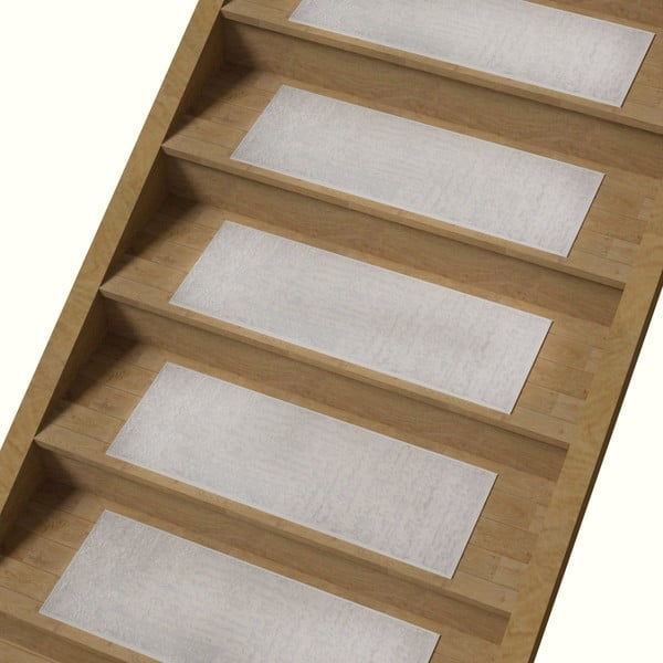 Covorașe pentru scări crem 16 buc. din bumbac 25x65 cm Milano Beyaz – Vitaus-image-2