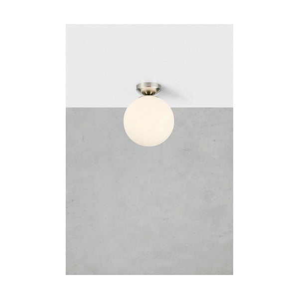 Plafonieră albă-argintie cu abajur din sticlă Stintino – Markslöjd-image-1