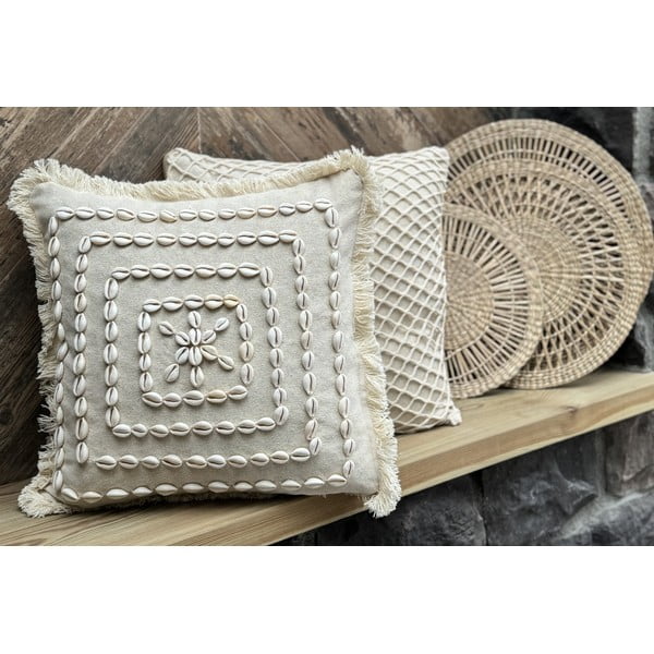 Față de pernă din bumbac 43x43 cm Seashells – Mioli Decor-image-4