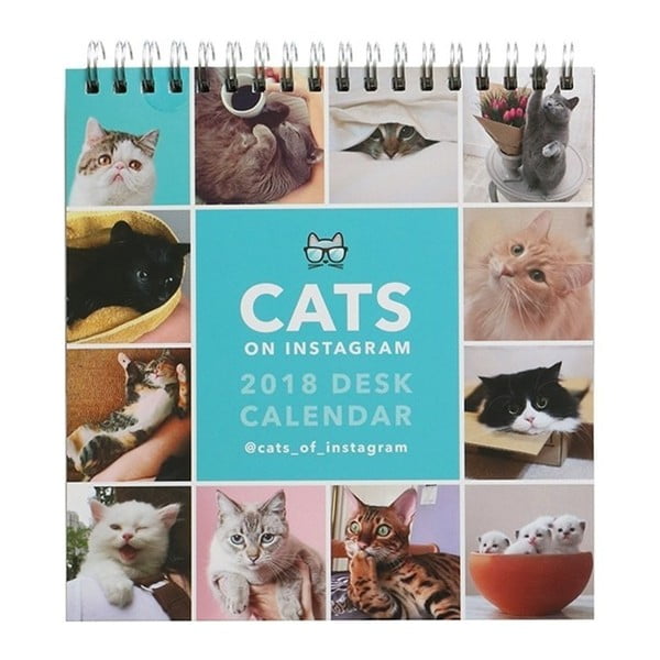Calendar masă pentru anul 2018 Portico Designs Cats On Instagram