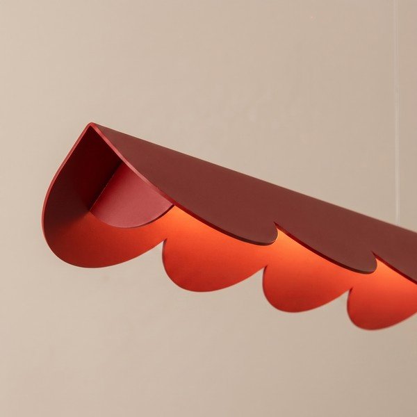 Lustră roșie LED din aluminiu BISCUIT – Thoro-image-4