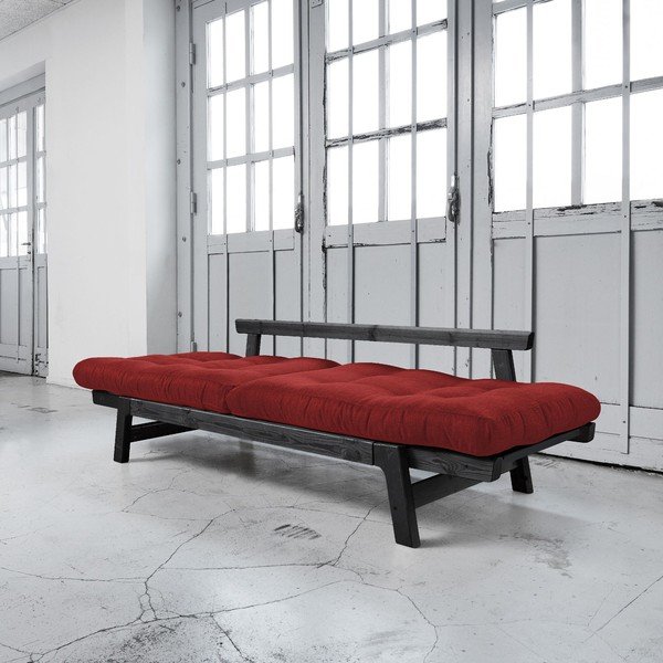 Canapea extensibilă Karup Step Black/Passion Red-image-3