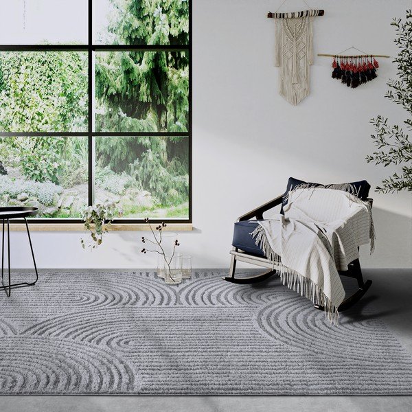 Covor gri 200x280 cm Chappe Light Grey – Elle Decoration-image-1