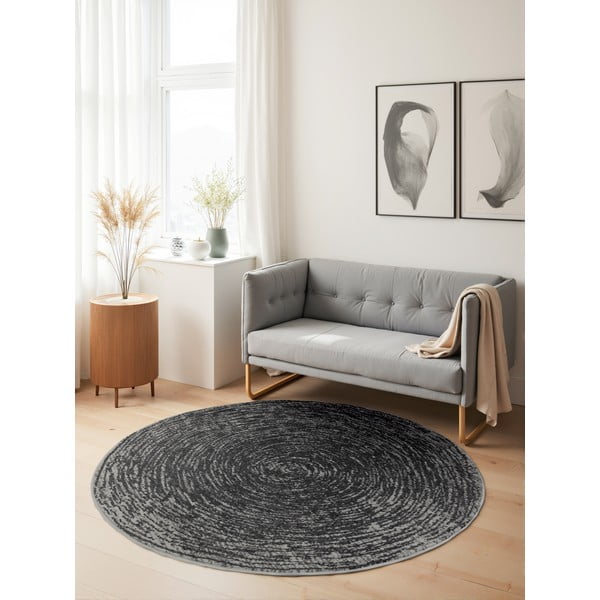 Covor gri rotund ø 120 cm Gloria Cavallo – Hanse Home-image-1