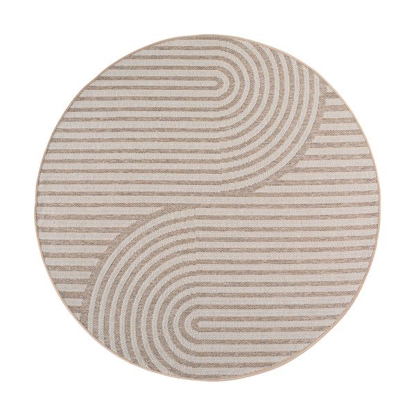 Covor pentru exterior și interior bej rotund ø 120 cm Desert 1301 – Ayyildiz Carpets