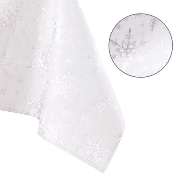 Față de masă 140x240 cm  cu model de Crăciun White Christmas – Restilo-image-2