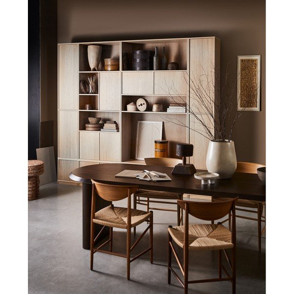 Bibliotecă modulară cu aspect de lemn de stejar 77x199 cm Modulair – vtwonen-image-1