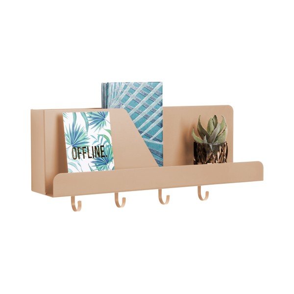 Organizator de perete cu cârlige Leitmotiv Perky, lungime 46 cm, nisipiu-image-3