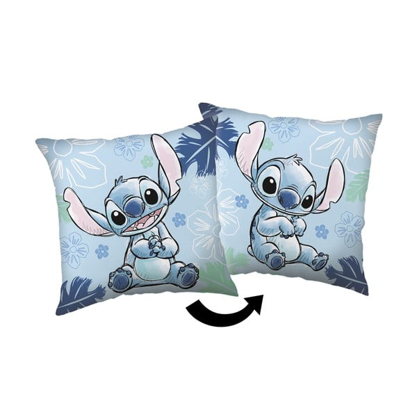 Pernă pentru copii din polar/fleece 40x40 cm Lilo and Stitch "Blue" – Jerry Fabrics