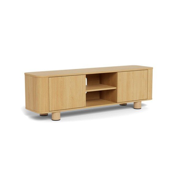 Comodă TV în culoare naturală cu aspect de lemn de stejar 160x50x40 cm Atmore – Actona