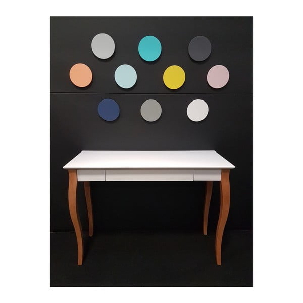 Birou Ragaba Lillo, lungime 105 cm, alb-image-1