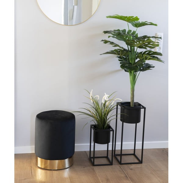 Ghivece din metal negre în set de 2 buc. House Nordic Marla-image-1