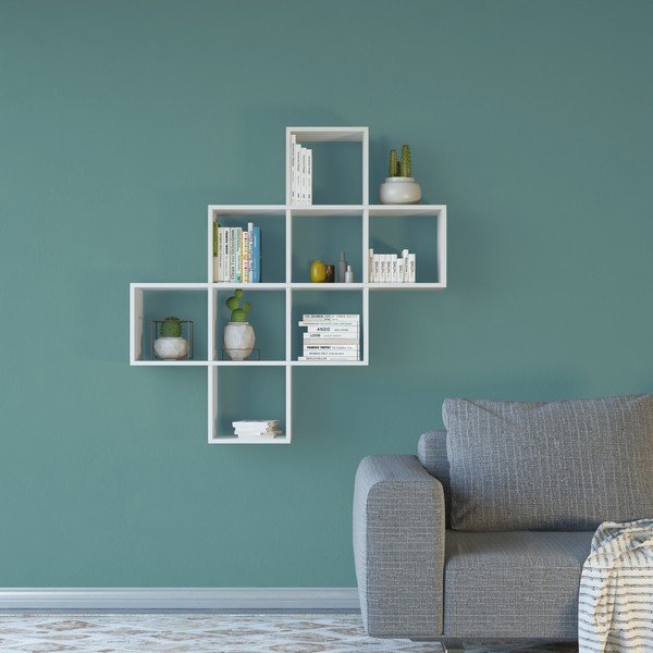 Raft de perete Davie, lățime 115 cm, alb