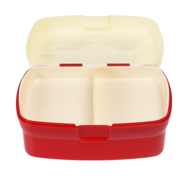 Cutie de gustări pentru copii roșie-crem Prehistoric Land – Rex London-image-2