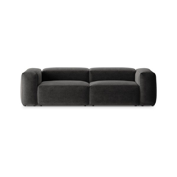 Canapea gri închis 264 cm Bergamo – Cosmopolitan Design