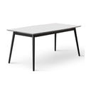 Masă de dining albă/neagră extensibilă cu blat alb 90x165 cm Meza – Hammel Furniture