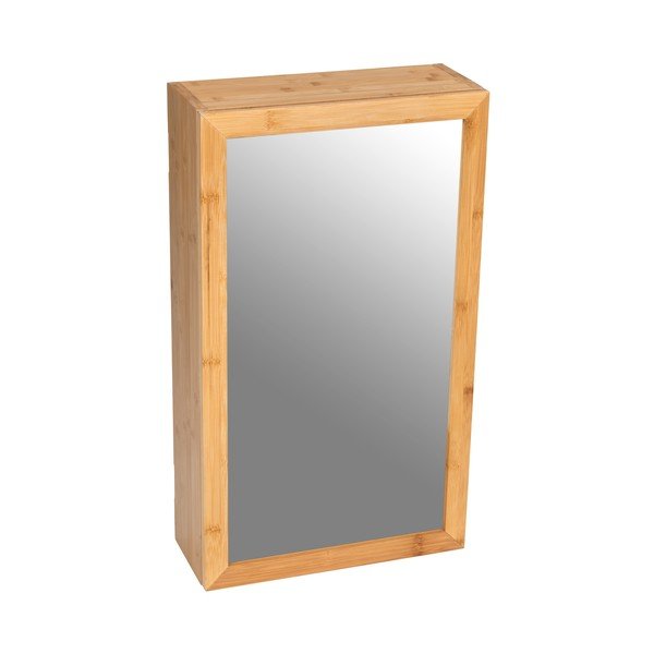 Dulap baie din bambus cu oglindă Wenko Bambusa-image-3