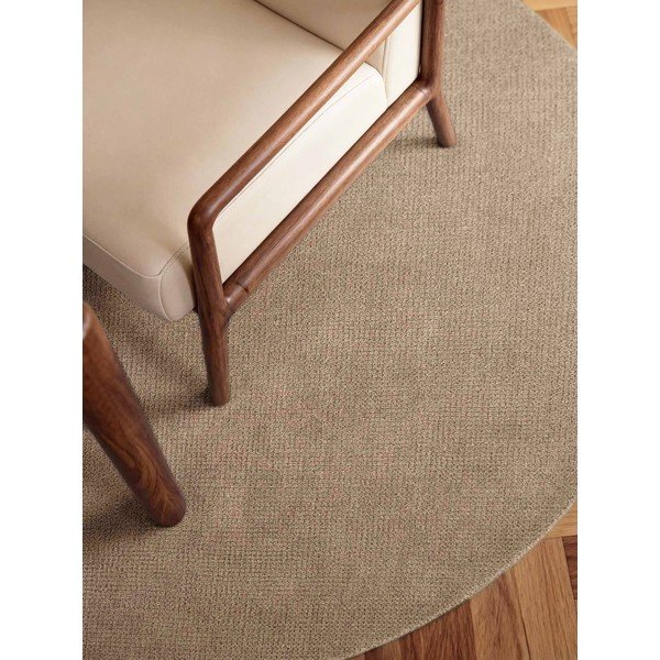 Covor bej țesut manual rotund din lână ø 200 cm Greenwich – Ted Baker-image-1