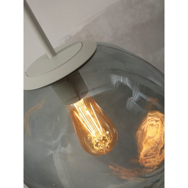 Lustră gri cu abajur din sticlă ø 12 cm Helsinki – it's about RoMi-image-4