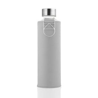Sticlă din sticlă borosilicată cu husă din piele artificială Equa Mismatch Dove, 750 ml, gri